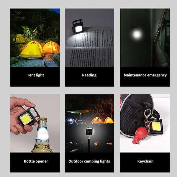 LED håndlampe, genopladelig arbejdslampe til nødsituationer, campinglampe