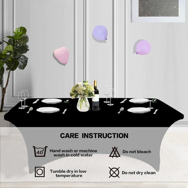 \"Elegant Sort Duge Sæt - Perfekt til Enhver Begivenhed!\" Black 6 Ft - 2 Pcs