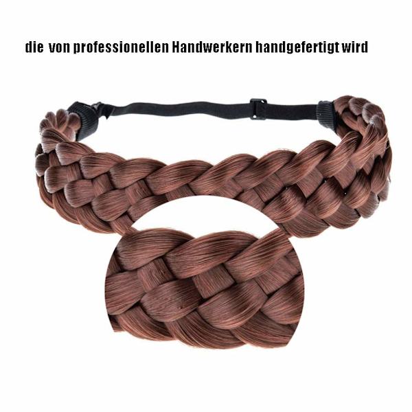 Hårband Flätad 5 Strängar Flätor Hårsnodde Klassisk Tjock Elastisk Syntetisk Hårband Damtillbehör (5 Strängs Fläta)