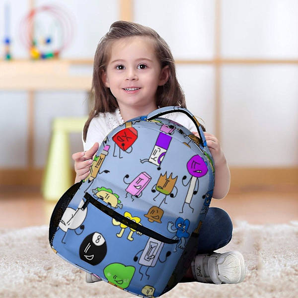 v1065 Kamp for Drømmeøya BFDI Skolesekk Dagstursekk Lette Ryggsekker Skoleboksekk Unisex Uformell Ryggsekk for UtendørsxsSJB1065