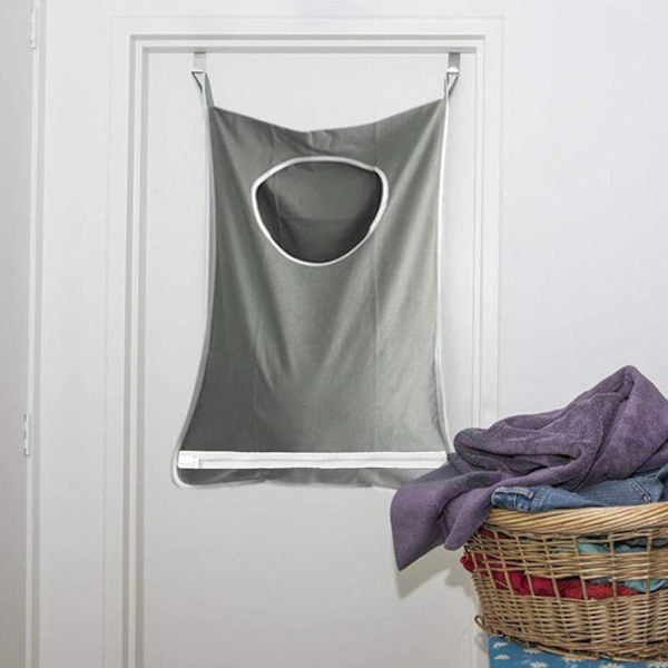 2 stk Vaskeromposer, Stor Kapasitet Vaskeromposer Oppbevaringspose, Hengende Vaskeromskappose Oppbevaringspose, for Bad, Hybler og Garderobe (Grå)
