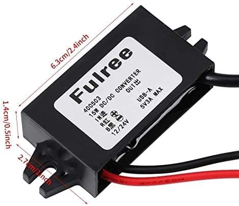 DC 12V/24V til 5V 3A Step-Down Adapter Strømkonvertere USB Strømutgang Strømforsyningsmodul