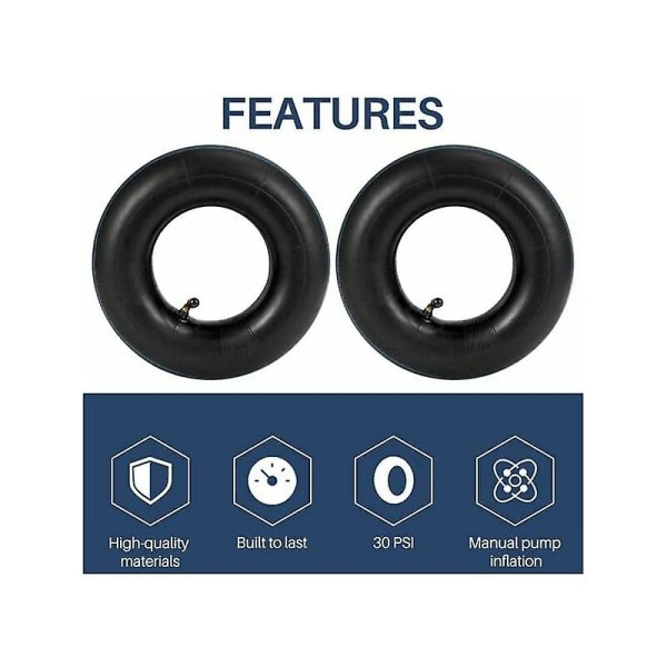 4.10/3.50-4 Inner Tubes kompatibel med håndtruck, tralle, håndvogn, hagevogn, gressklipper, reserve slange 4.10 3.50-4, 410 / 350-4 / 3.5-4 4_Aleko