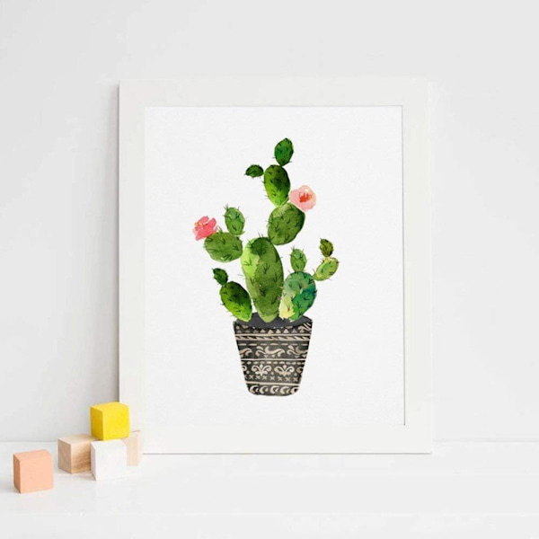 Premium-laatuinen kaktus seinäkuva maalaus koristeellinen olohuoneen juliste kehyksetön lahja koko 30x40cm erittäin hyvä