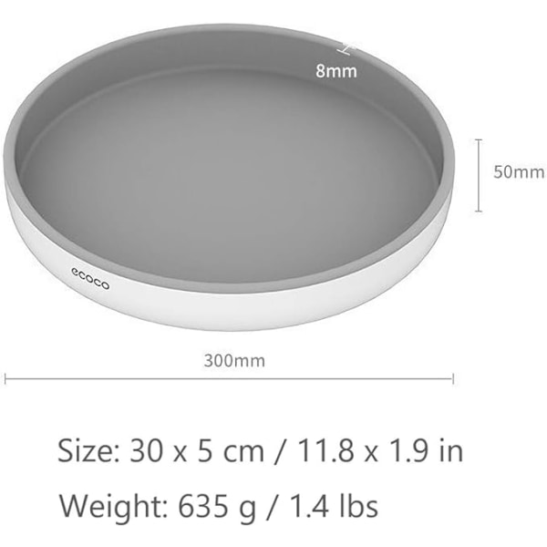 Multifunksjons roterende krydderstativ for kjøkkenoppbevaring, roterende krydder- og krydderstativ grå og hvit (1 pakke, grå)