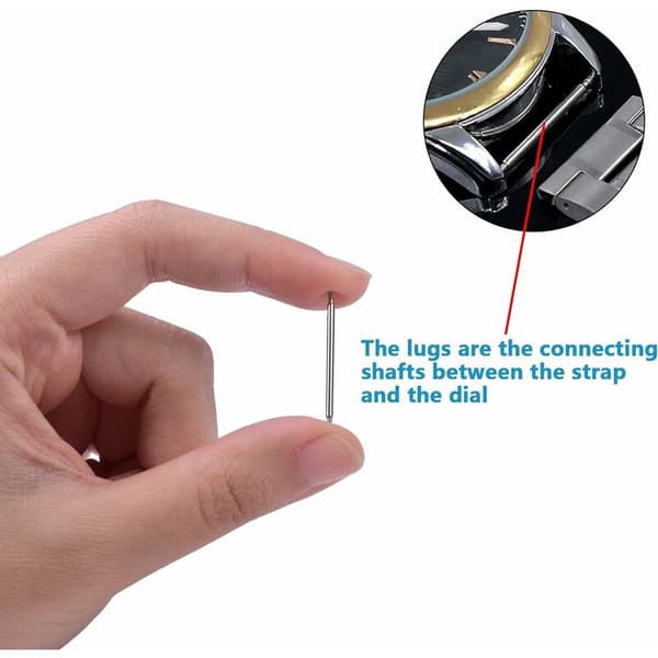 360st Klockfjäderstift, Klockarmbandsstift, 1,5 mm Axel Klockarmband, (8mm-25mm, Silver)