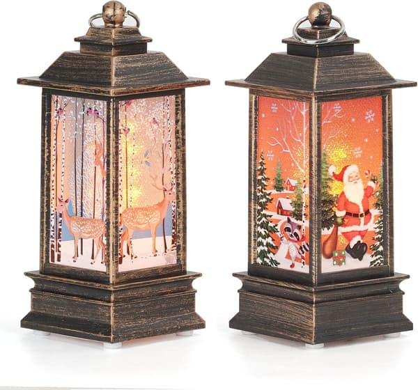 2 st jul LED-lyktor med blinkande ljus