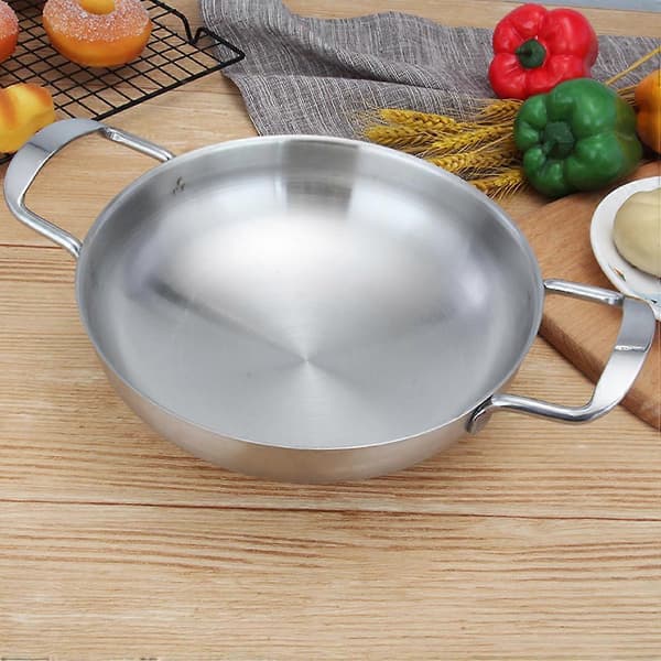 Mini Chef's Classic Rustfrit Stål Hverdags Gryde Kogegrej - Indvendig Diameter 18cm (Sølv)
