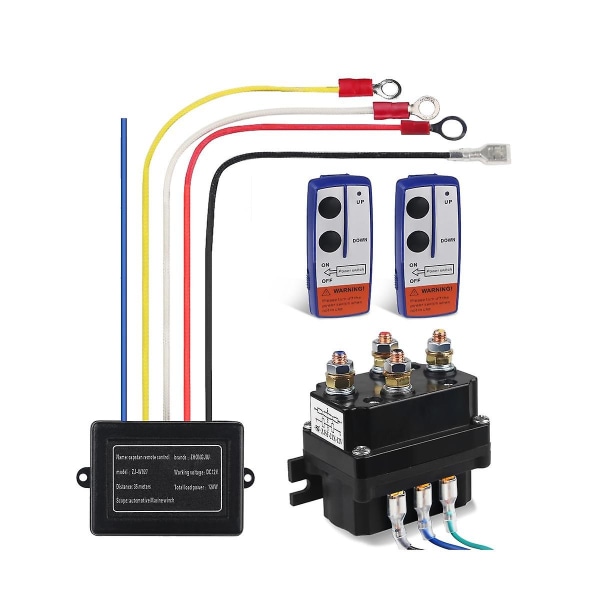 12v 250a Vinsch Fjärrkontaktor Vinschkontroll Solenoid Relä Twin Remote Kit Bil Motorcykel Off Roa