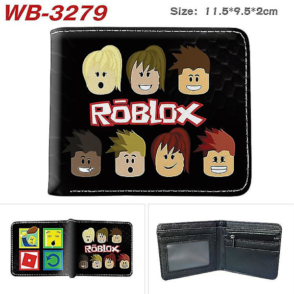Virtuaalimaailman Roblox-pelin lyhyt lompakko opiskelijoille miehille ja naisille persoonallinen PU-nahkalompakko korttikotelo kolikkopussi-b 9