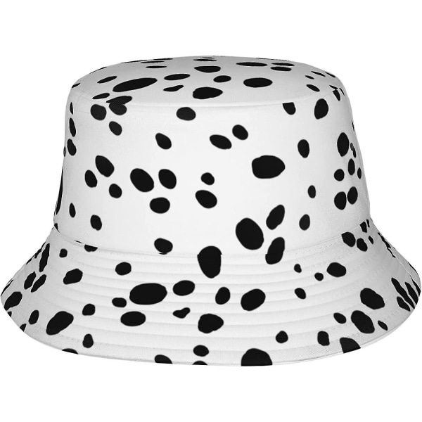 Bucket Hat Pakkbar Solhatt Fiskehatt Utendørs Sommer Strand Caps For Menn Kvinner Dalmatian Adjustable