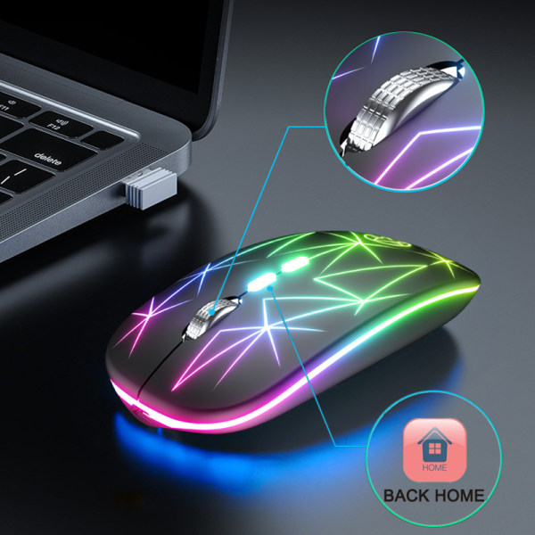 Wireless Mouse 2.4G Trådløs optisk mus med USB nano-mottaker