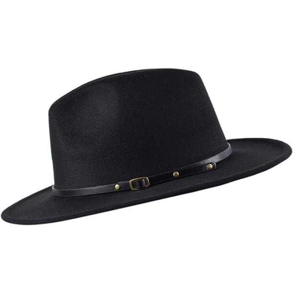 Dame mænds hatte vinter mode filt hat vinter hat vinter hat - fedora hat med bred skygge filt hat udendørs hat