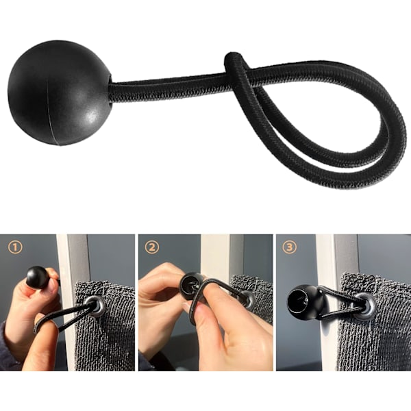 Tommes Bungee-Snore med Bold Tarp Fastgørelsesbolde til Markise Telt, 25 Pak