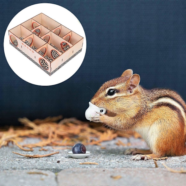 Hamster Trä Labyrint Tunnel Husdjursaktivitetsleksaker för Möss Dvärghamster