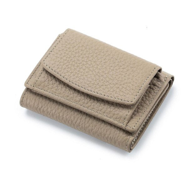 Små Plånböcker För Kvinnor Liten Trifold Kreditkortshållare Med Vikbart Myntfack Gray