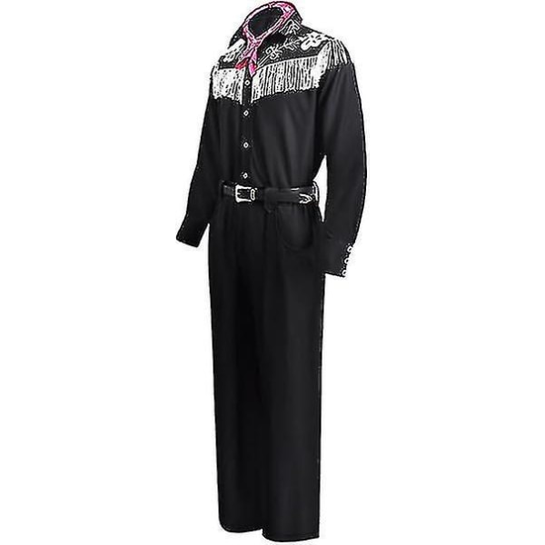 Jumpsuit Ken/Barbie Cowboy Outfit Halsduk Hatt Män Halloween Kostym Ken XL