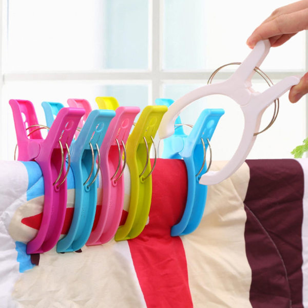 8 stk klesklyper Ergonomiske gjenbrukbare plast universelle klesklyper klesklyper husholdningsartikler