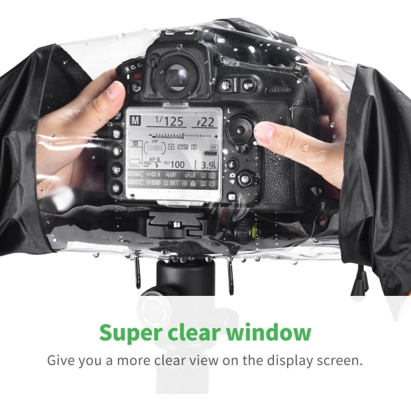 Regndæksel til kamera, vandtæt beskyttelsesdæksel, vandtæt dæksel til Canon Nikon DSLR SLR-kamera