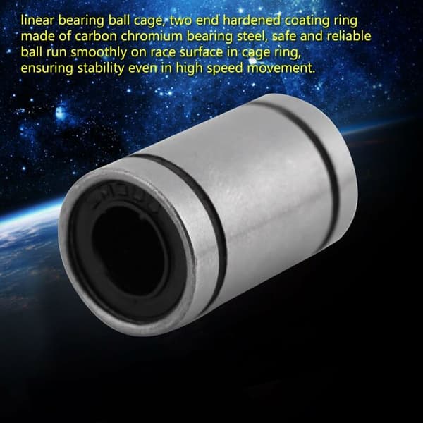 10 stk. LM8UU 8 mm lineær kugleleje dobbelt forseglet ring til stang 3D-printer CNC-dele