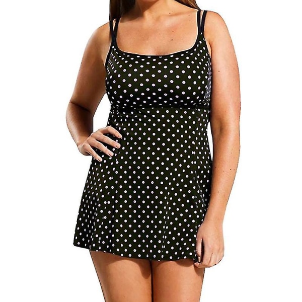 Womens Swim Dress Skirted Swimwear Swimsuit Beachwear Xl-6xl Polka Dot 3XL