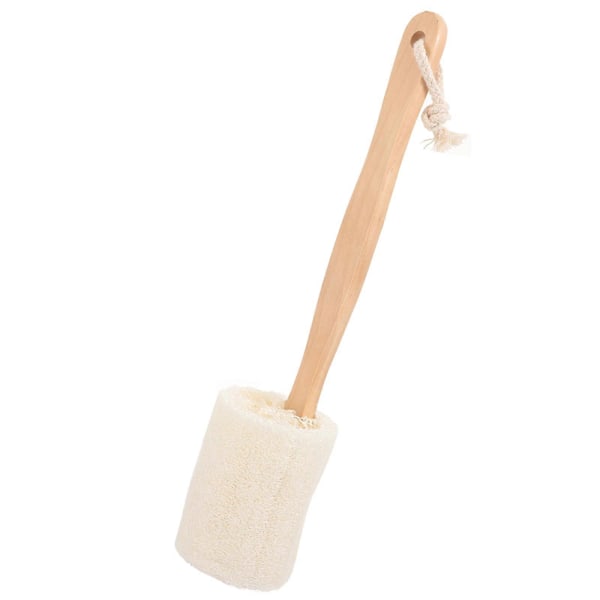 Loofah Stick Badskum Skrubbborste Hudrengöringsborste Hemmabad Exfolierande Borste