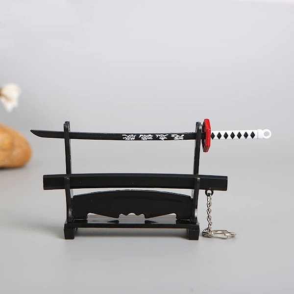 Demon Slayer -miekka Mini Katana avaimenperä Anime hahmo Tanjiro Miehille Kimetsu No Yaiba Zenitsu avaimenperä Cosplay riipus
