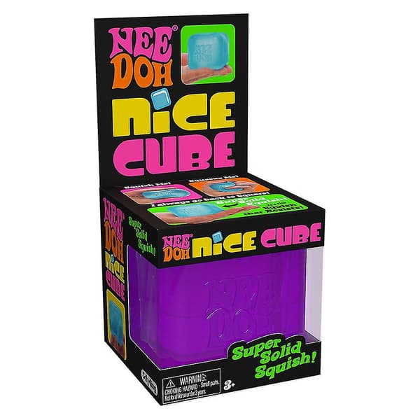 Schylling Nice Cube Nee Doh Stressbold - Sensorisk legetøj, angst- og stresslindring - MXBC