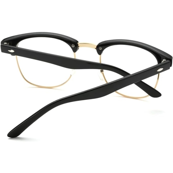 Blått lysblokkerende briller Dataspillbriller Semi-innfatning Anti-tretthetsbriller for menn kvinner