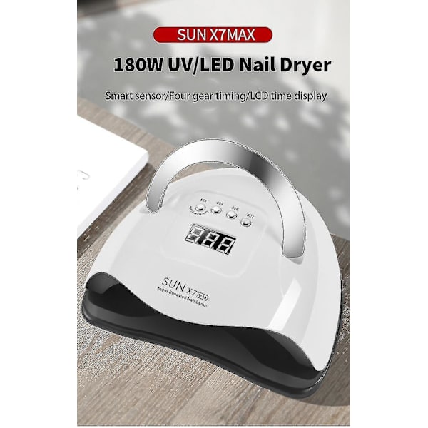 180W X7 Max Dubbel UV LED-lampa för nageltorkning
