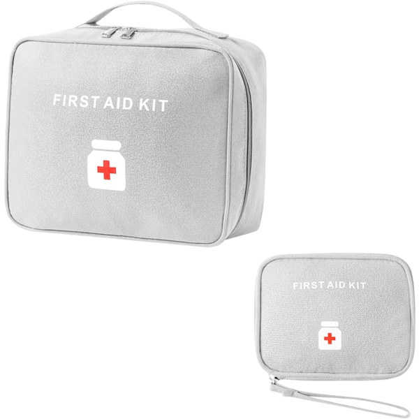 2-pack Bärbara Nödvändiga Väskor, Medicinväskor (Grå)