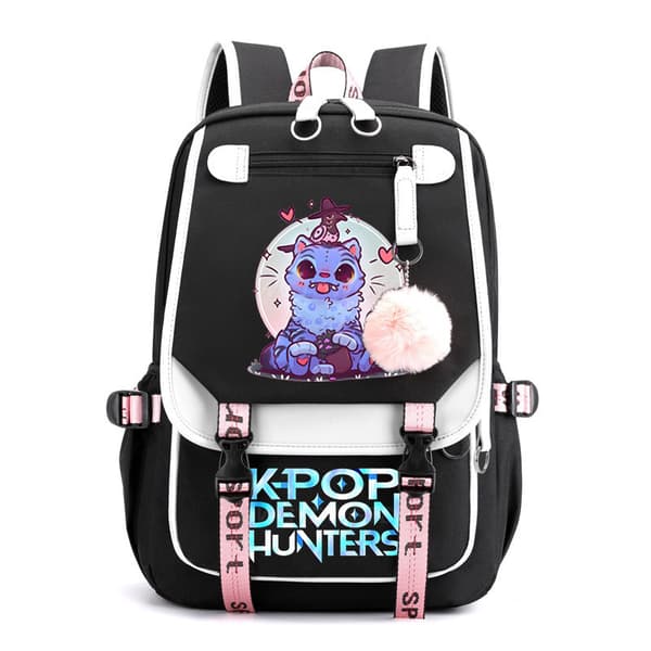 KPOP Populär Devil Hunter Anime Ryggsäck Söt Tecknad Studentväska AA