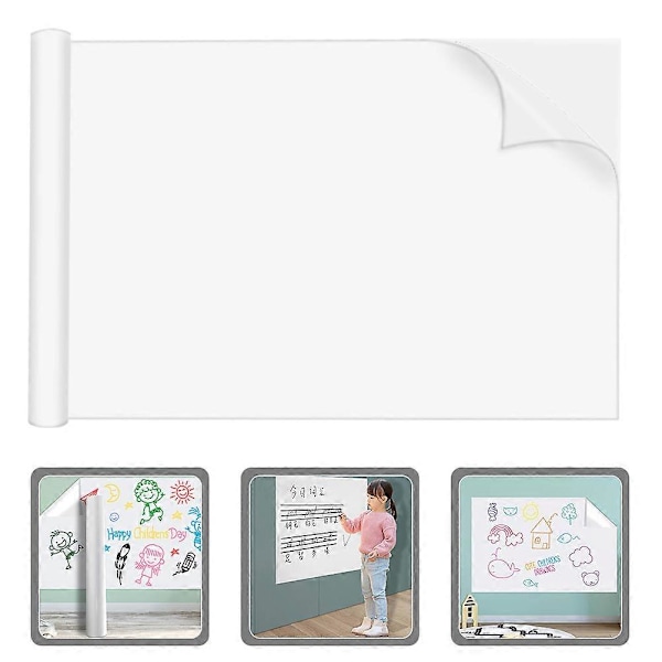 Selvklæbende Whiteboard Sticker DIY Væg Whiteboard White Board Sticker Tapet