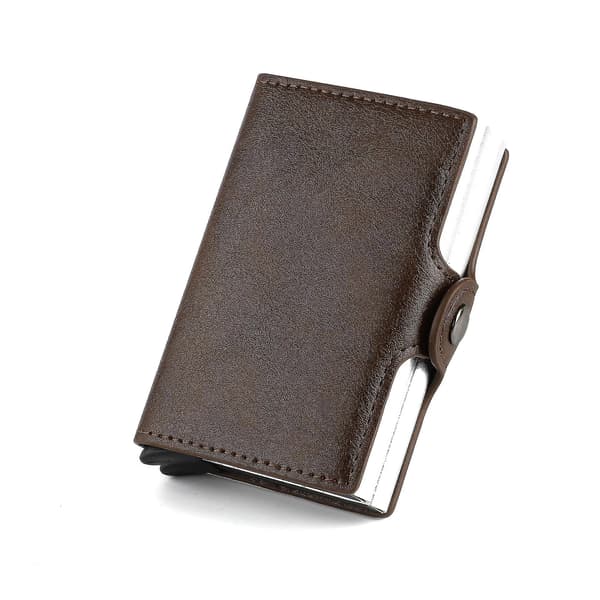 Dobbelt Tyverisikret Wallet RFID-NFC Sikker Pop Up Kortholder