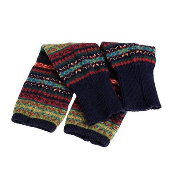 Dam Legwarmers i Stickad Tjock Varm Bohemisk Stil - Stickade Virkade Stövlettöverdrag