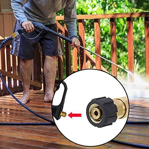 Mässing M22 Hanadapter för trädgårdsslang till högtryckstvätt 1/4 (14mm (ID))