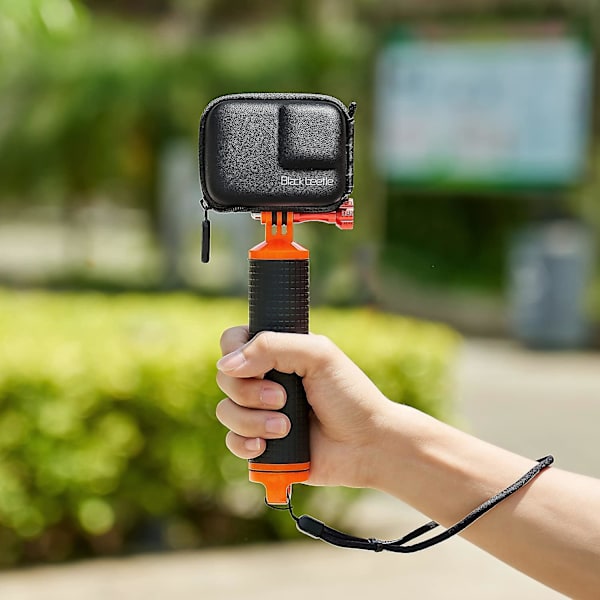 Bæretaske til GoPro 10/9/8/7, mini hard shell bæretaske til rejser, bærbar opbevaringspose, sort