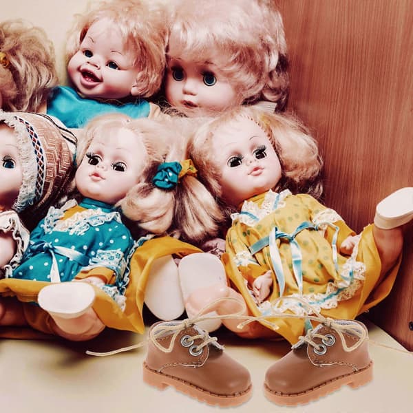 1 par miniature sko model dukke legetøj sko tilbehør simulerede mini sko dukkesko til 15-20 cm dukke