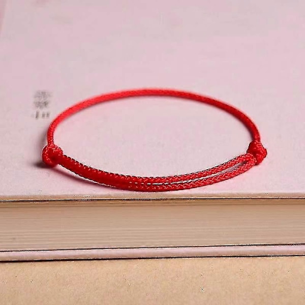 10 st Simpla Röda Snöre Armband Lycka Snöre Kabbalah Skyddande Knyta Amulet