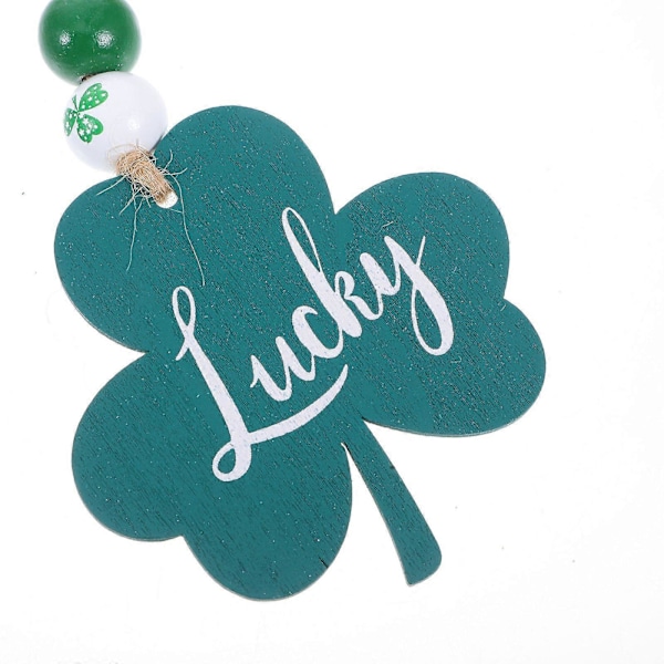 Pyhän Patrickin päivän puuhelminauha tupsuilla, roikkuva shamrock-koriste