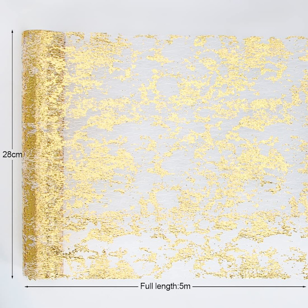 28cm x 5m Guld Dekorativ Bordlöpare Borddekoration