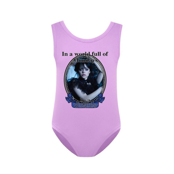 Wednesday Addams Badkläder För Flickor Barn Addams Family Baddräkt Baddräkt Bikini Surf Strand Baddräkt 9-14år Purple 11-12 Years