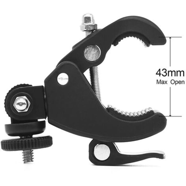 1 stk Sort 1/4 Digital DV Kamera SLR Cykel Styrstangsklemme Beslag Tripod Montering Skrueklemme Til DV Kamera