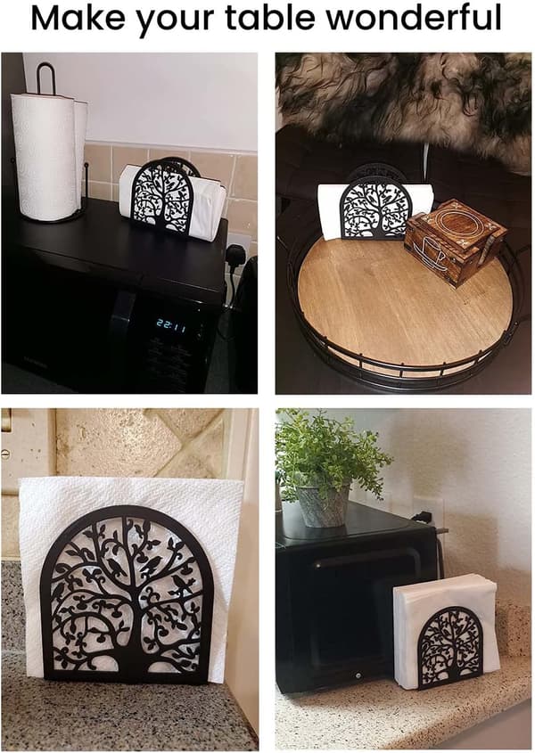 Servietholder i metal i vintage stil