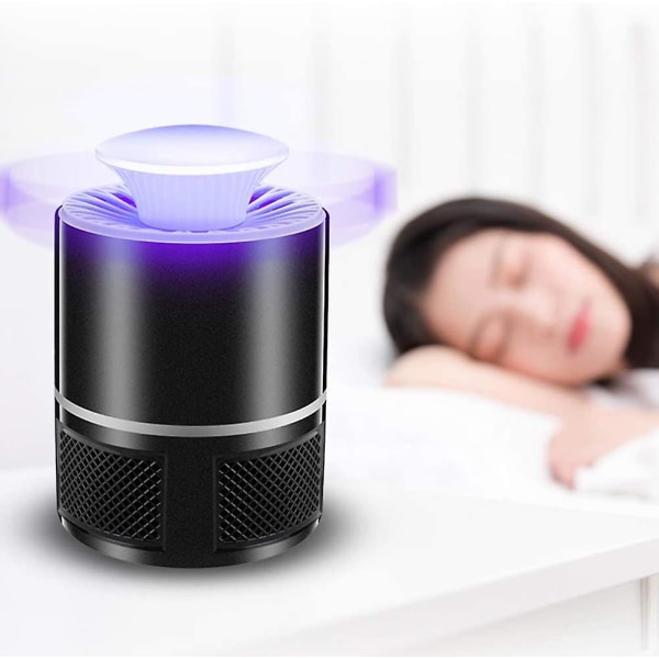 Myggdödande lampa USB-driven LED Fotokatalytisk insektsdödare Sugande flug- och insektsdödare (svart)