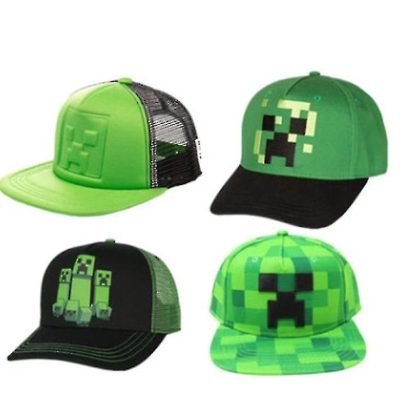 Minecraft Snapback Baseball Caps for Menn og Kvinner - Bomullscaps, Pustende Solhatt tyyli 2