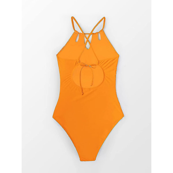 Dam badkläder i ett stycke med hög hals, strandkläder, rynkad magkontroll, baddräkt Red Bean S