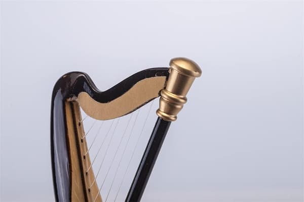 Miniharpemodel med gaveæske Mini musikpynt Pyntegave