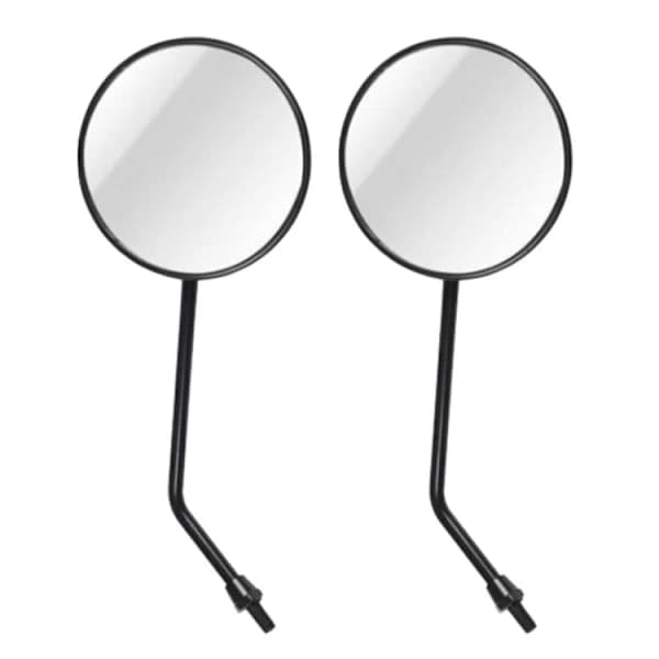 2-pack - Motorcykel backspeglar och sidospeglar, svart