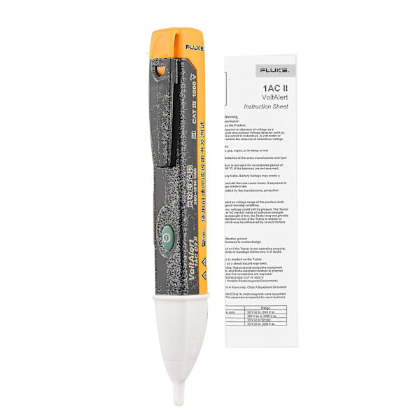 Fluke Mini Håndholdt Elektrisk Testpen Ikke-kontakt Spændingstester Høj Præcision Spændingsdetekteringsværktøj 200~1000v AC Spændingsdetektion Lyd & Lys